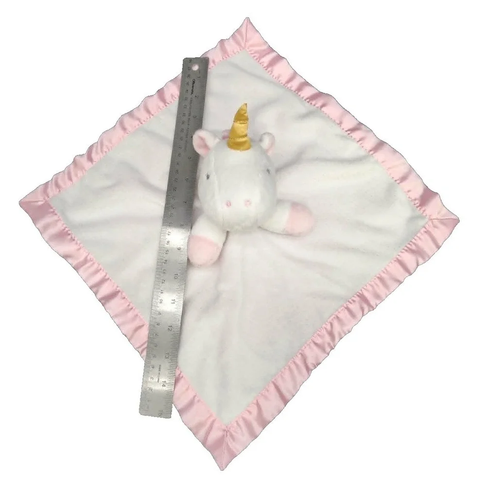 Cloud Island Unicorn‎ Security Blanket White Pink Gold Horn Lovey Target Snuggle